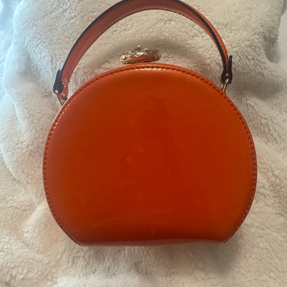 Handbags - Elegant Orange Round Clutch